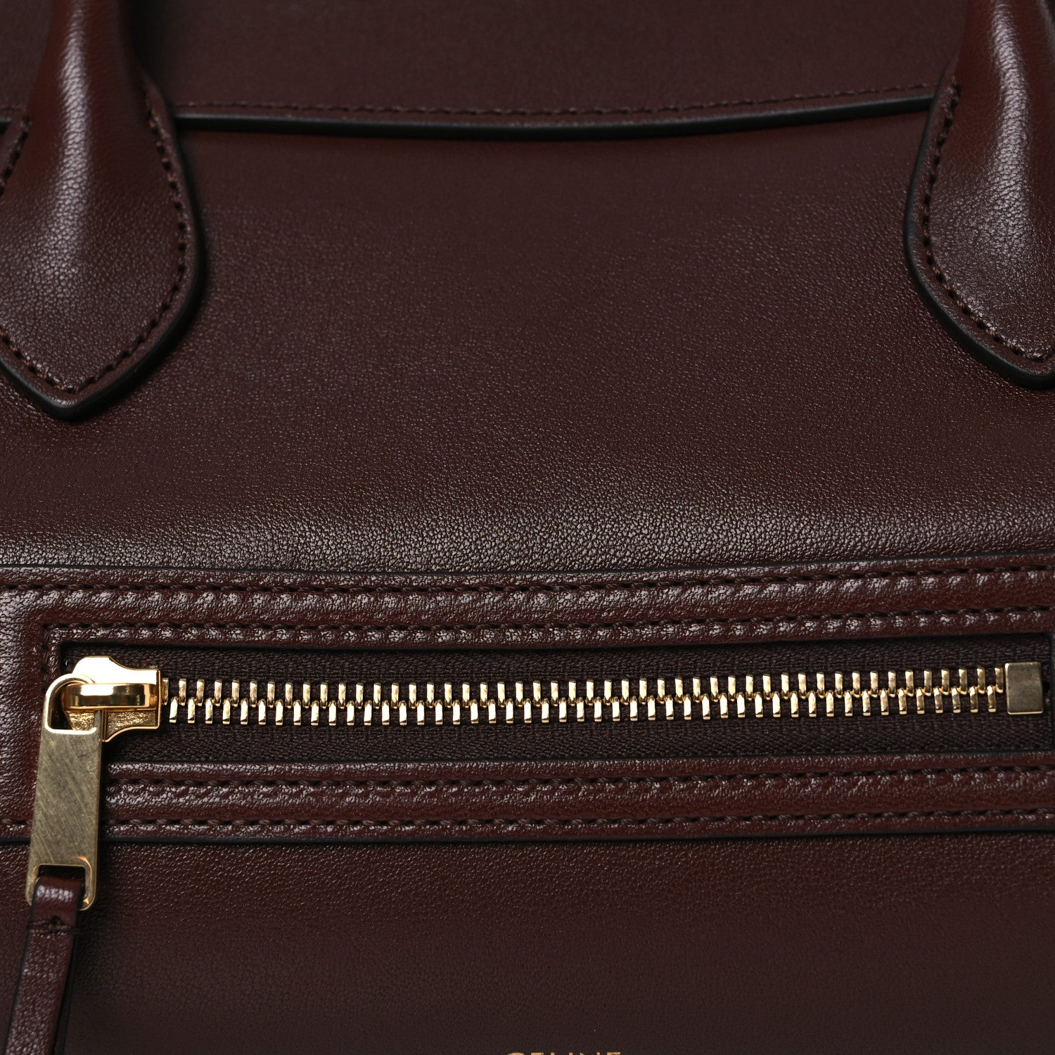 Celine Supple Shiny Lambskin Medium New Luggage Brick 8 of 11