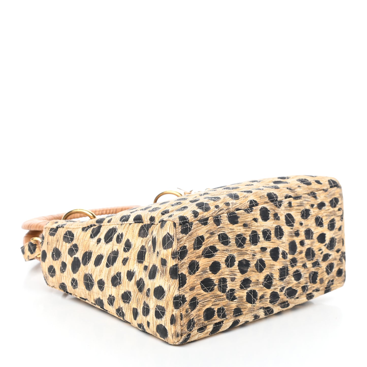 Canvas Leopard Print Medium Lady Dior