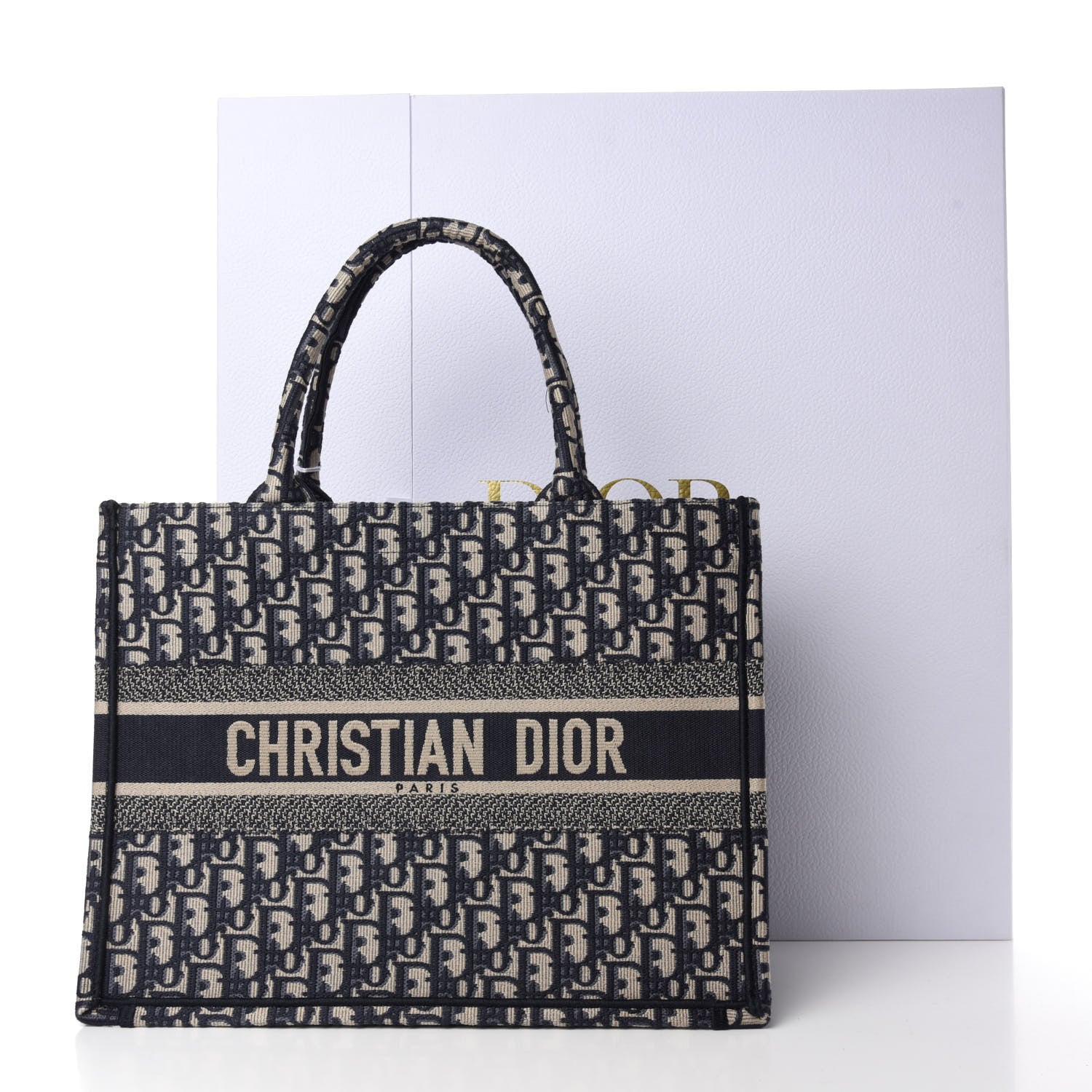 Christian Dior Oblique Medium Book Tote Blue Multicolor 11 of 11