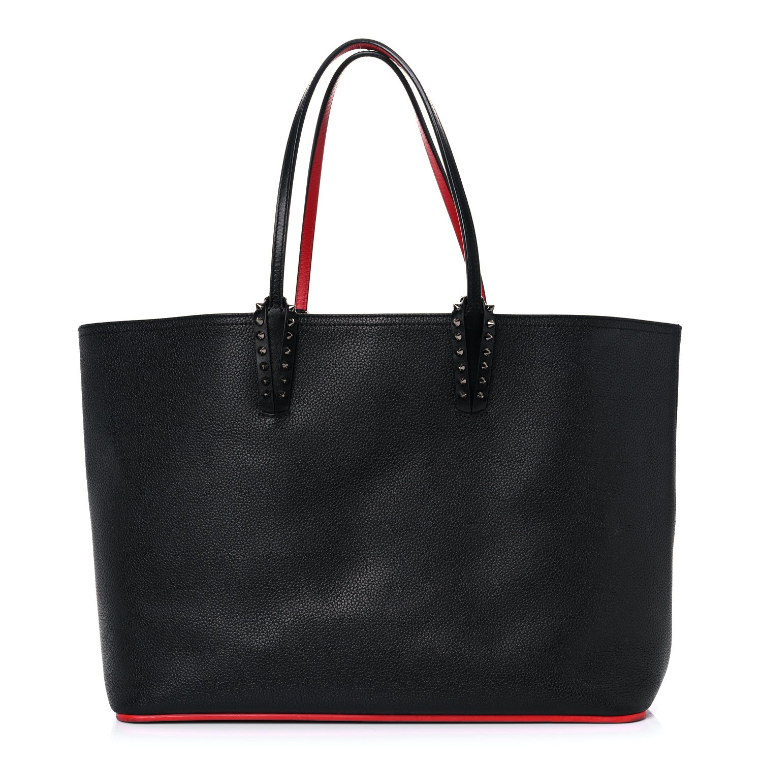 Christian Louboutin Calfskin Spikes East West Cabata Tote Black 1 of 27