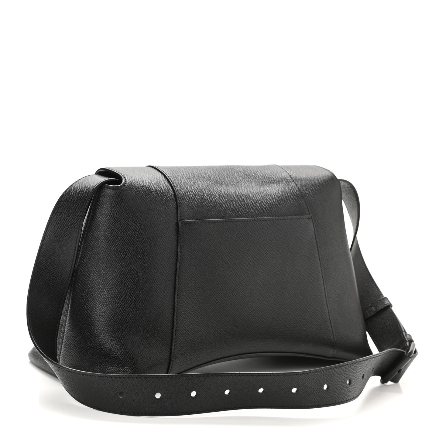 Grained Calfskin Monochrome M Downtown Shoulder Bag Black