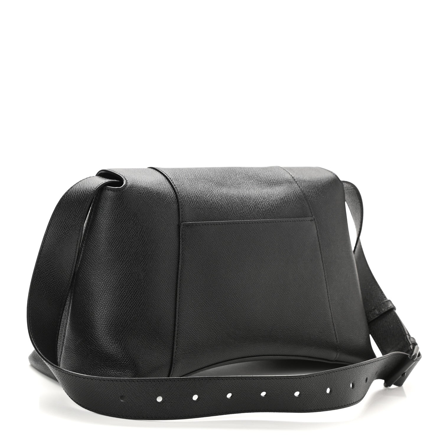 Balenciaga Grained Calfskin Monochrome M Downtown Shoulder Bag Black 3 of 11