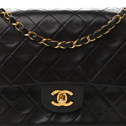 Chanel Lambskin Quilted Medium Double Flap Black 8 of 12