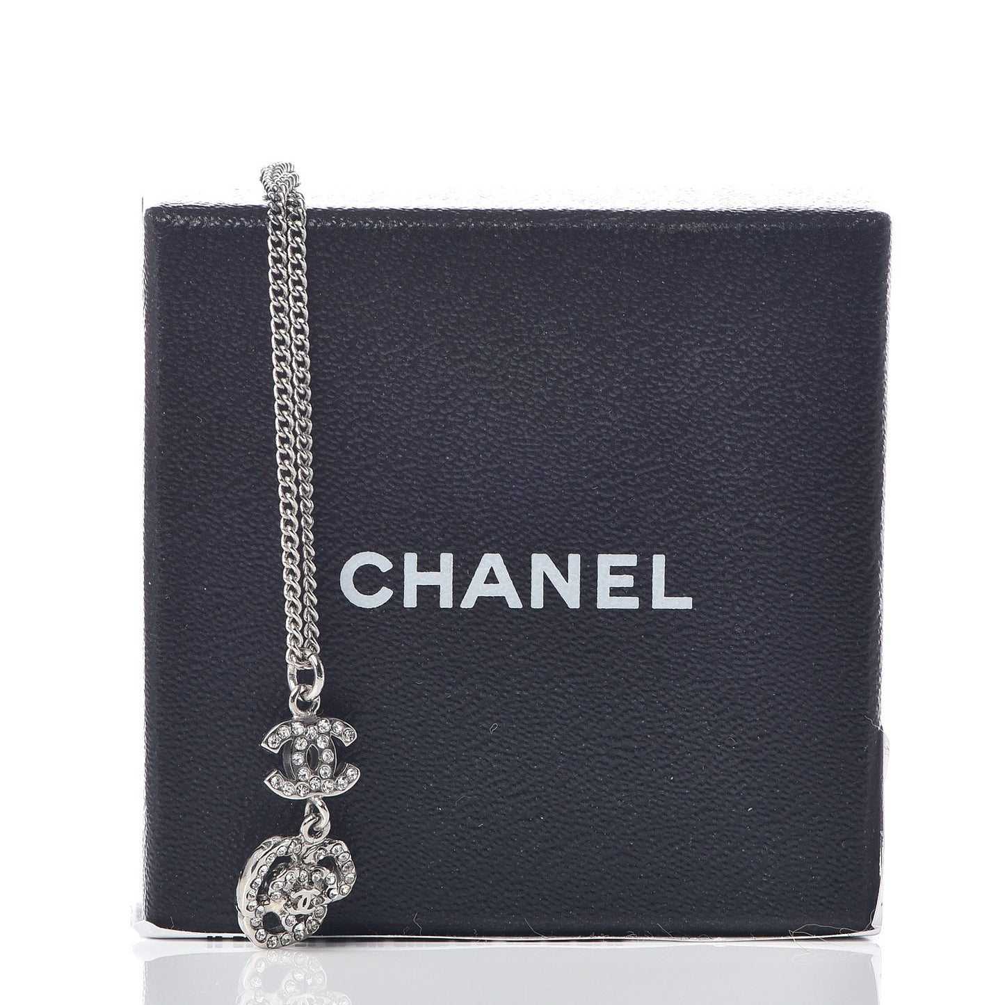 Crystal CC Camellia Necklace Silver