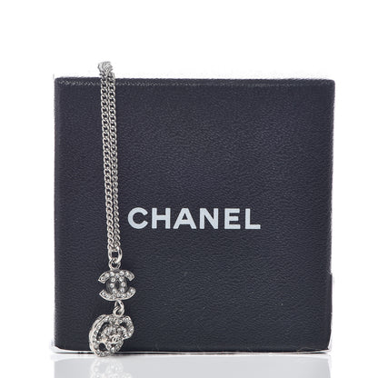 Chanel Crystal CC Camellia Necklace Silver 6 of 6