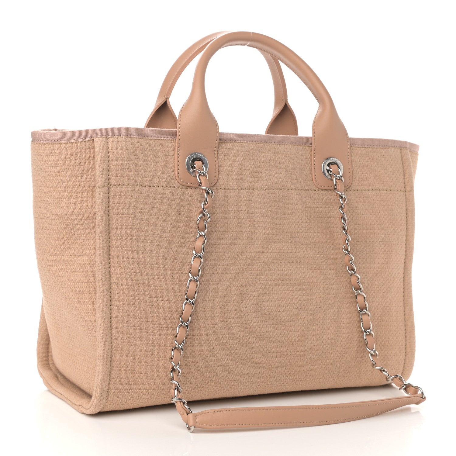 Chanel Mixed Fibers Small Deauville Tote Beige 4 of 12