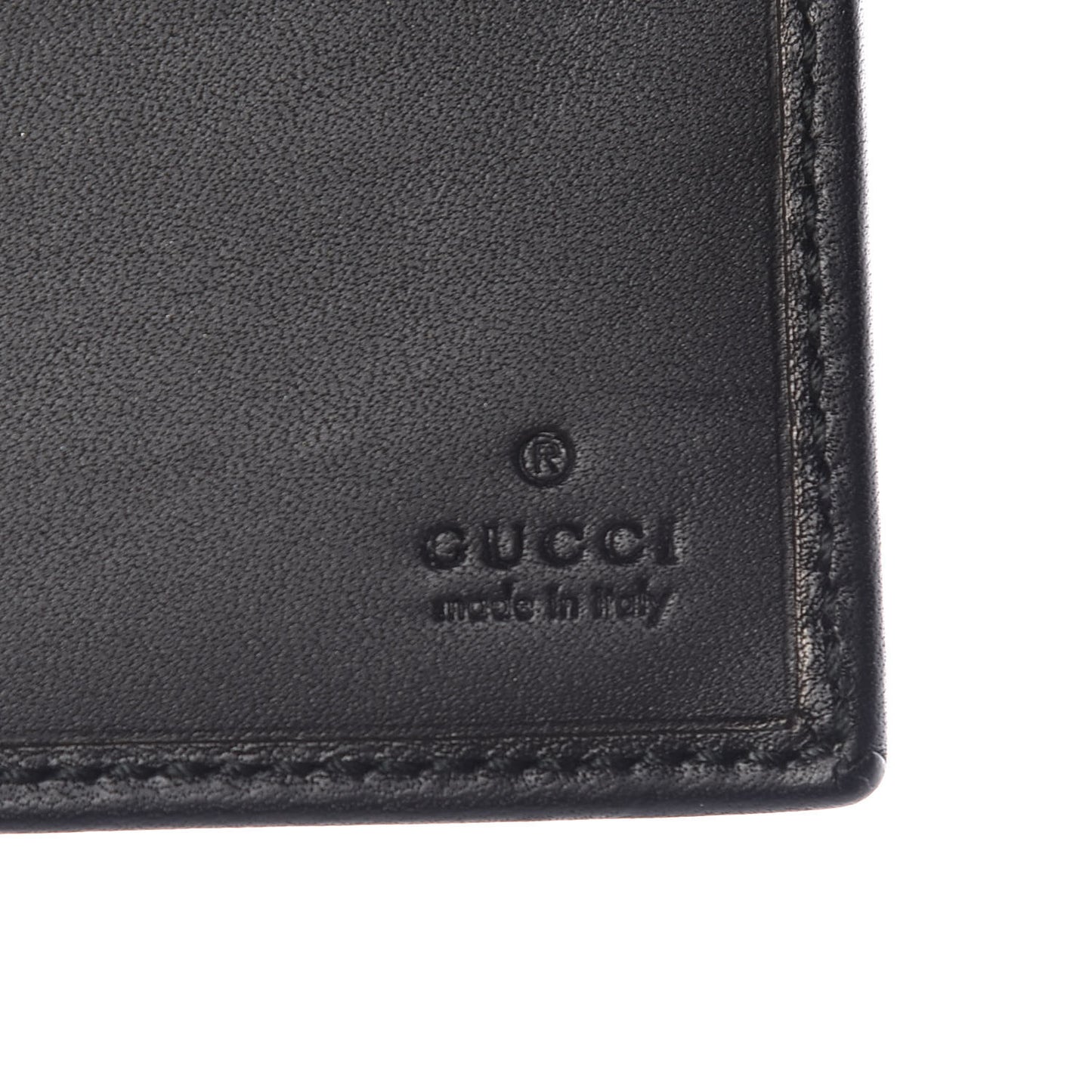 Calfskin Interlocking G Chain Wallet Black