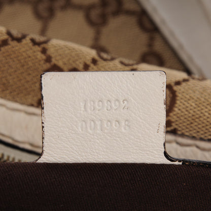 Gucci Monogram Horsebit Nail Medium Boston White 9 of 9