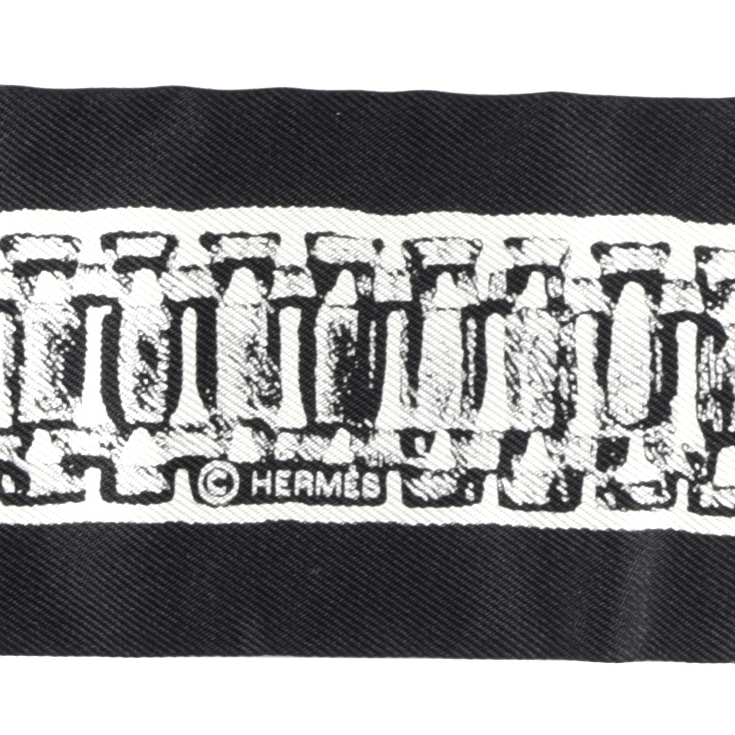 Hermes Silk Le Tresor De Medor Twilly Black White 3 of 4