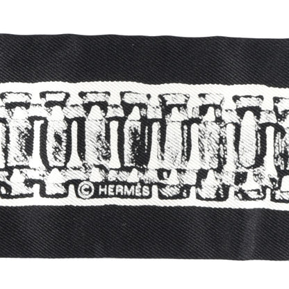 Hermes Silk Le Tresor De Medor Twilly Black White 3 of 4