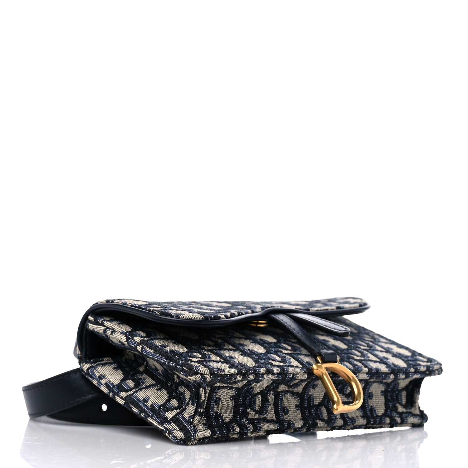 Christian Dior Oblique Saddle Belt Bag Blue 4 of 10