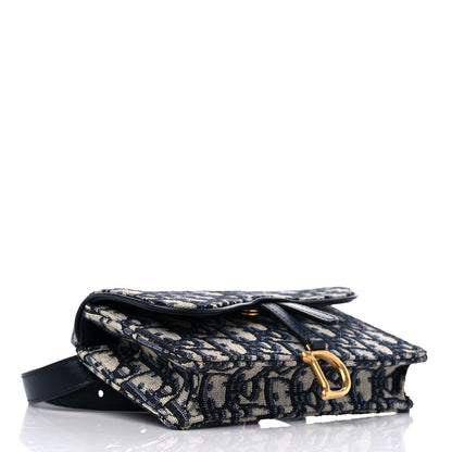 Christian Dior Oblique Saddle Belt Bag Blue 4 of 10