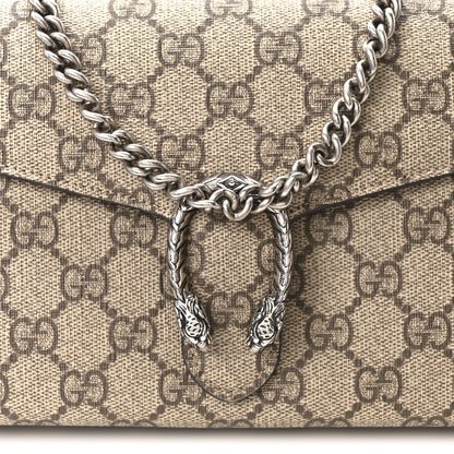 Gucci GG Supreme Monogram Mini Dionysus Chain Wallet Beige Taupe 8 of 10
