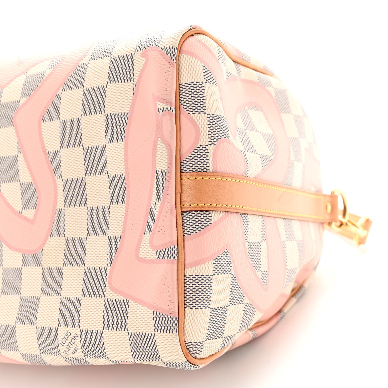 Louis Vuitton Damier Azur Tahitienne Speedy Bandouliere 30 Rose Ballerine 10 of 10