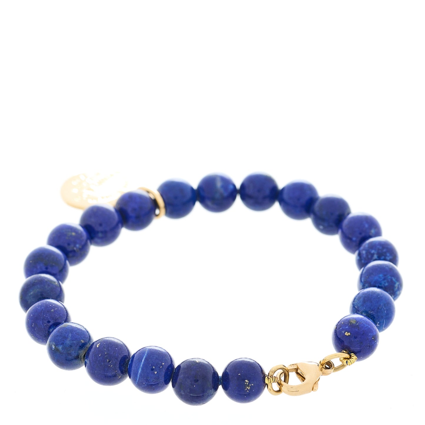 18K Yellow Gold Lapis Lazuli Return to Tiffany Bead Bracelet