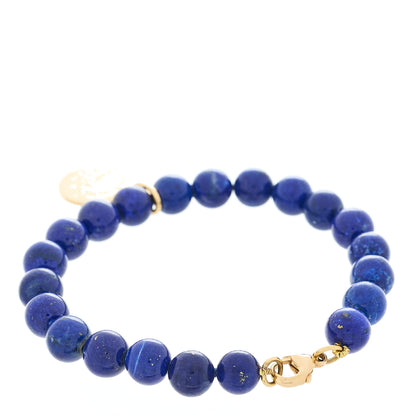 Tiffany 18K Yellow Gold Lapis Lazuli Return to Tiffany Bead Bracelet 2 of 3