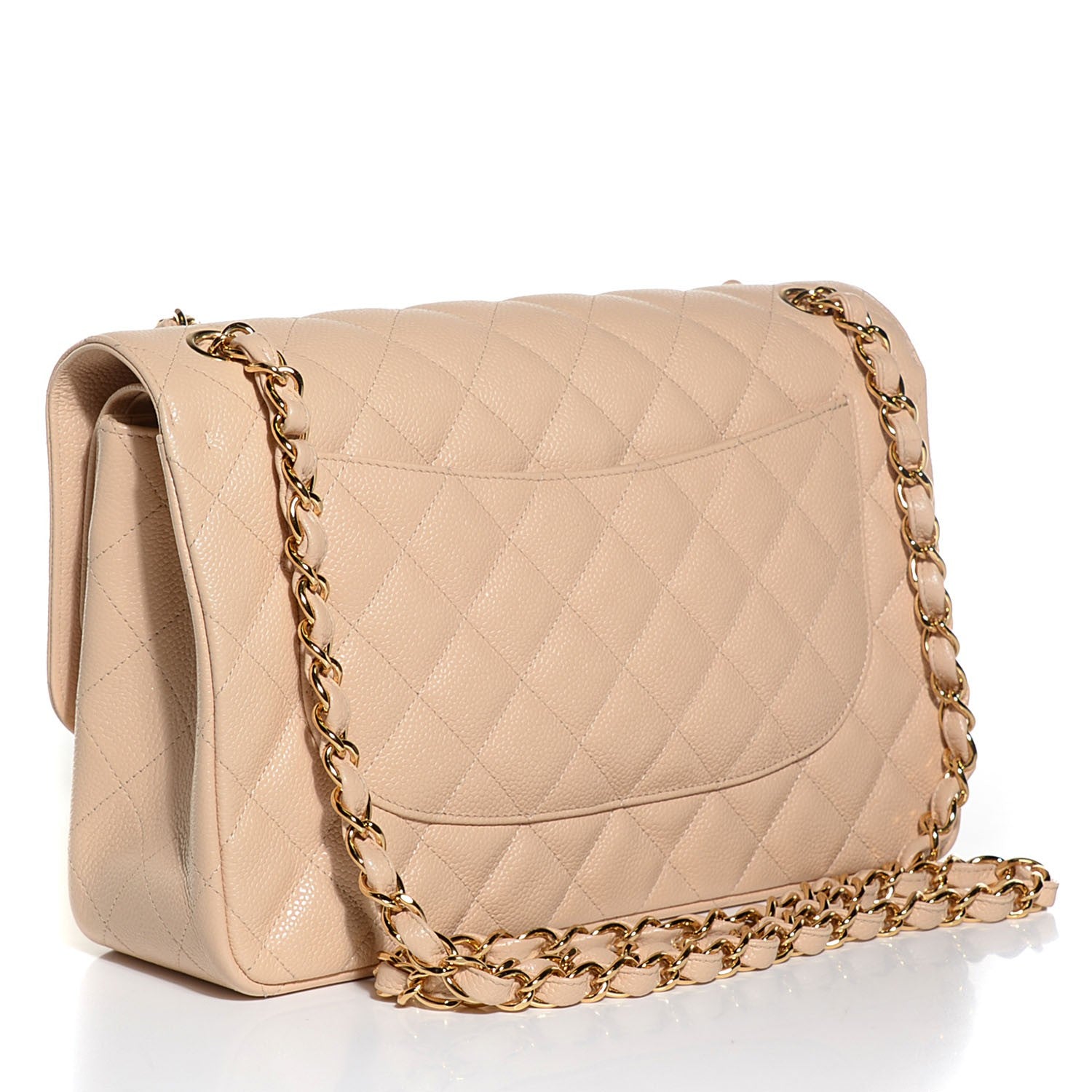 Chanel Caviar Quilted Jumbo Double Flap Beige Clair 3 of 9