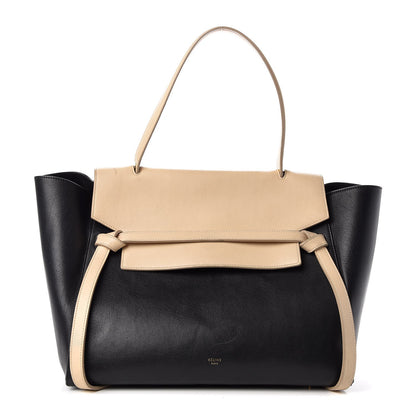 Celine Smooth Calfskin Small Bi-Color Belt Bag Black Cream 1 of 17
