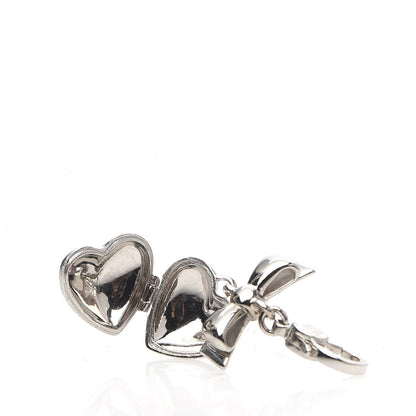 Louis Vuitton 18K White Gold Heart Locket Charm 3 of 4