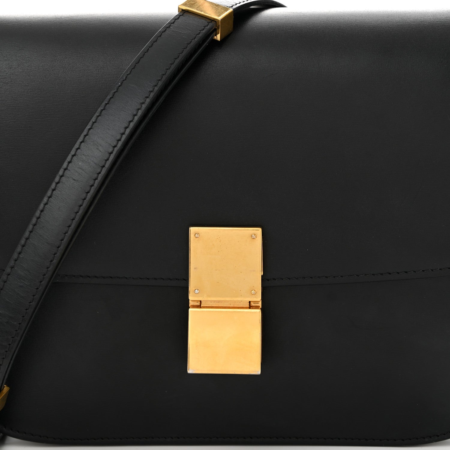 Celine Box Calfskin Medium Classic Box Flap Bag Black 8 of 11