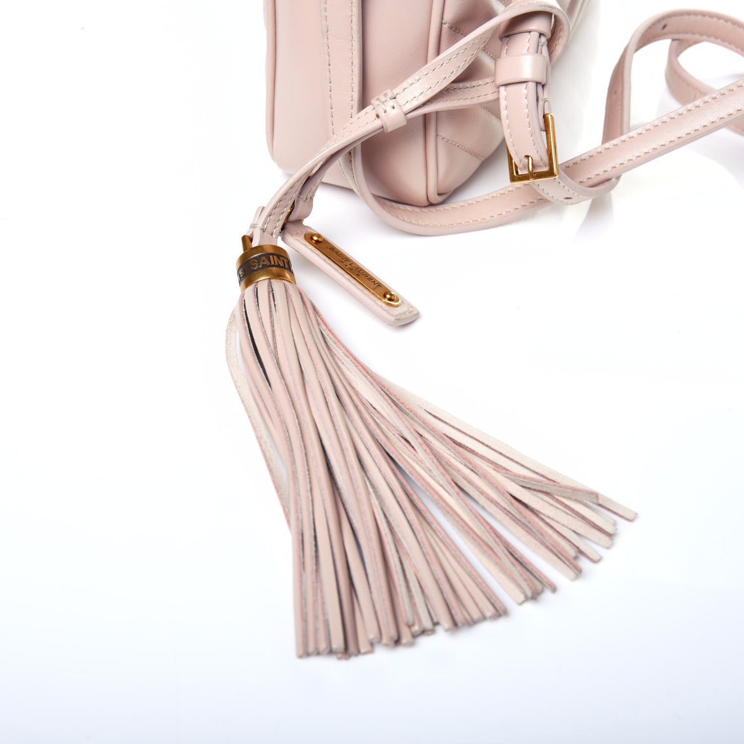 Calfskin Matelasse Monogram Lou Camera Bag Nude Powder