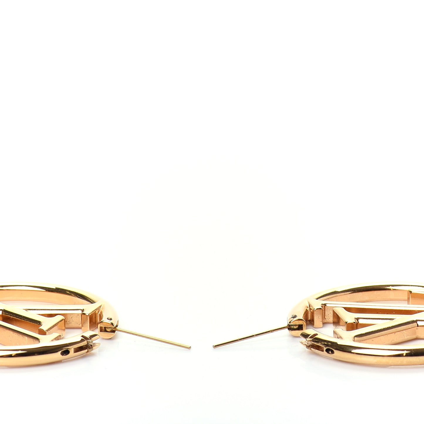 Metal Louise Hoop Earrings Gold