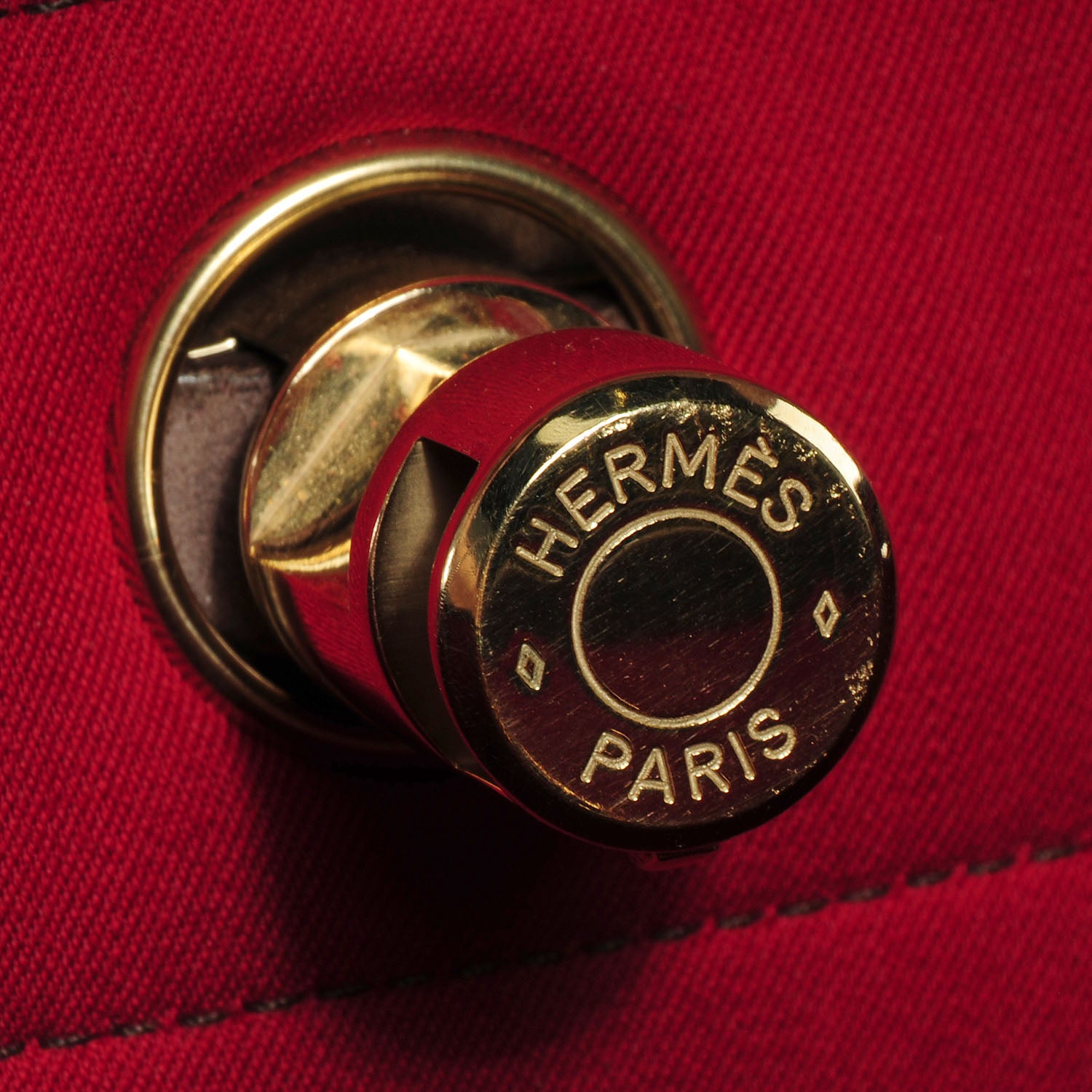 Hermes Toile Herbag PM Orange and Red 9 of 9