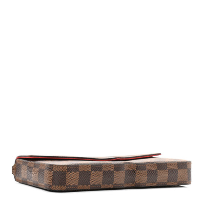 Louis Vuitton Damier Ebene Pochette Felicie Chain Wallet 4 of 11