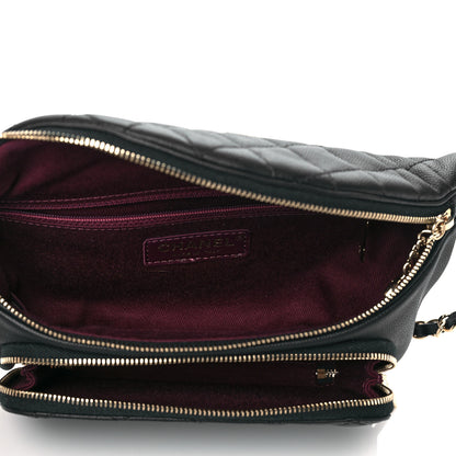 Chanel Caviar Quilted Business Affinity Waist Belt Bag Black 5 of 10