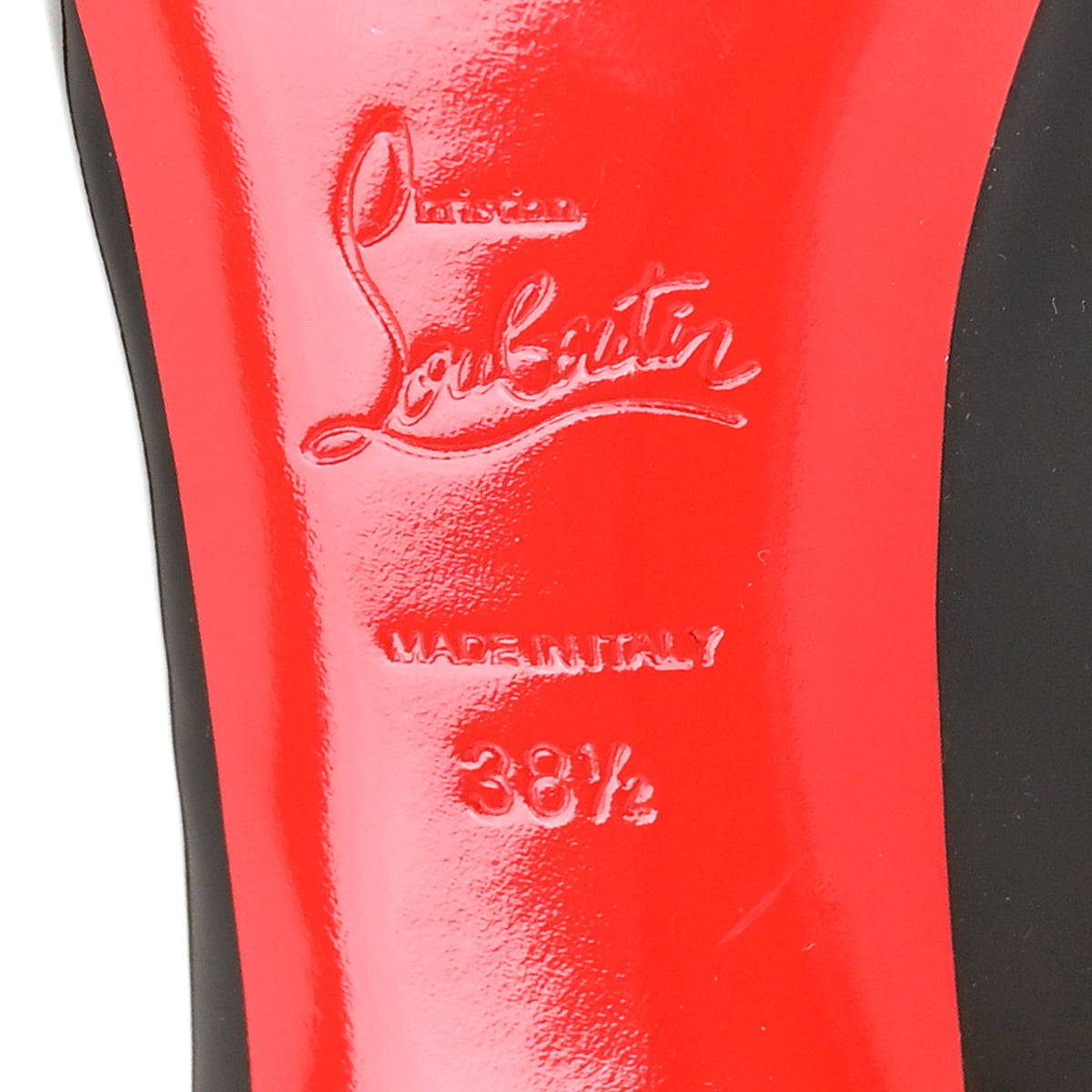 Christian Louboutin Patent Lady Peep 150 Pumps 38.5 Black 8 of 9