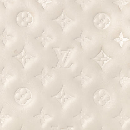 Louis Vuitton Lambskin Embossed Monogram Coussin PM Cream 7 of 12
