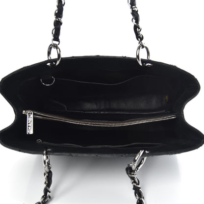 Chanel Calfskin Quilted Grand Shopping Tote GST Black 5 of 13