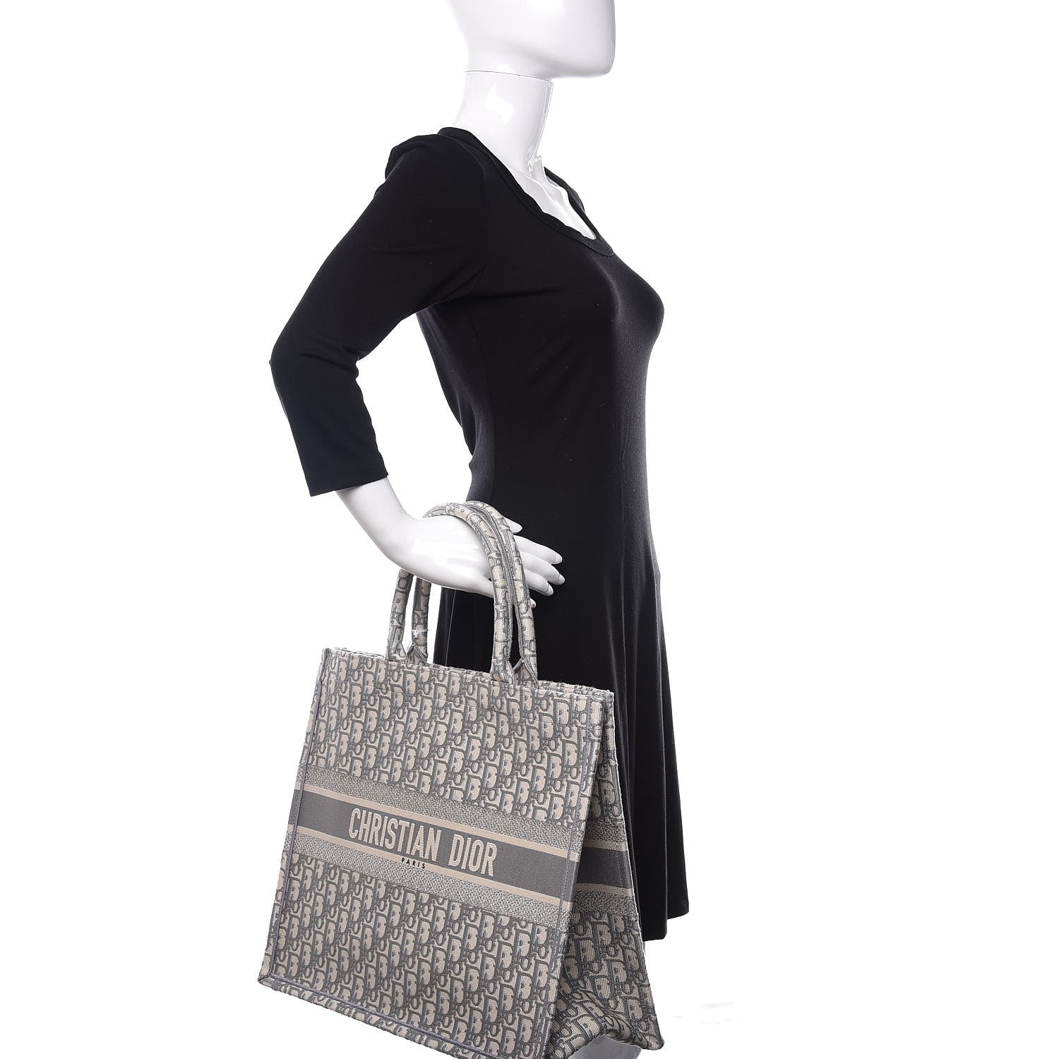 Christian Dior Oblique Large Book Tote Grey 2 of 9
