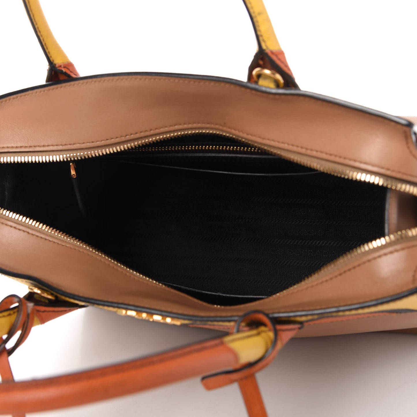 City Calf Saffiano Medium Esplanade Tote Caramel Papaya