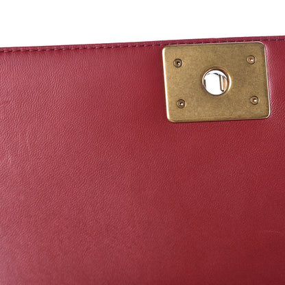 Chanel Lambskin Quilted New Medium Boy Flap Dark Red 12 of 15