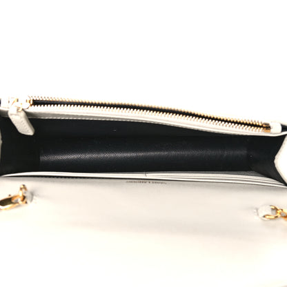 Saint Laurent Grain De Poudre Matelasse Chevron Monogram Envelope Chain Crema Soft 5 of 10
