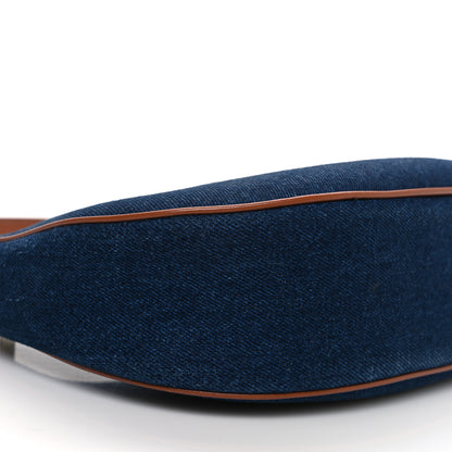 Celine Denim Ava Shoulder Bag Navy Tan 10 of 11