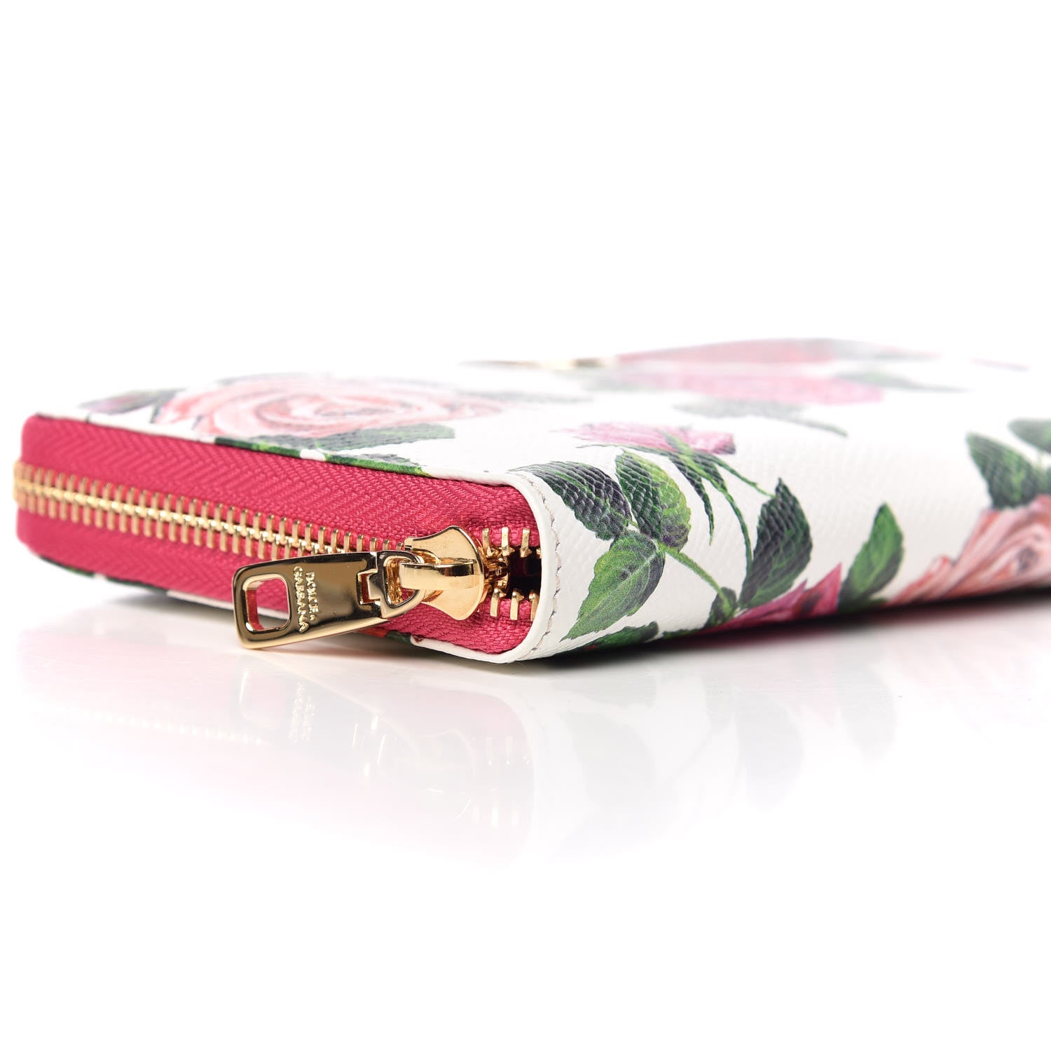 Dolce & Gabbana Dauphine Rose Print Zip Around Wallet Multicolor 7 of 9