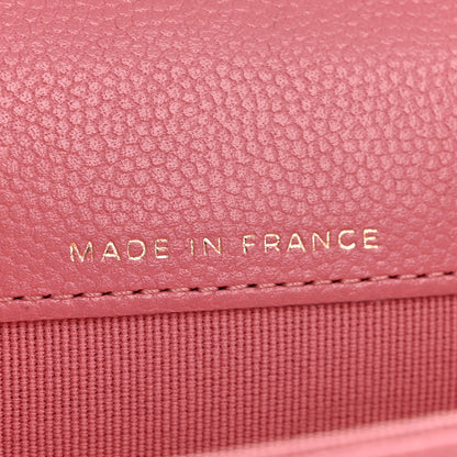 Chanel Caviar Quilted Flap Card Holder Wallet Pink 7 of 10