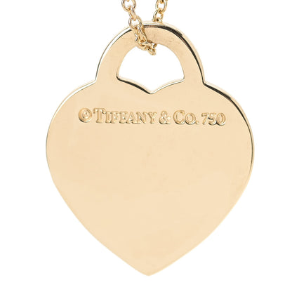 Tiffany 18K Yellow Gold Notes I Love You Heart Tag Pendant Necklace 4 of 7