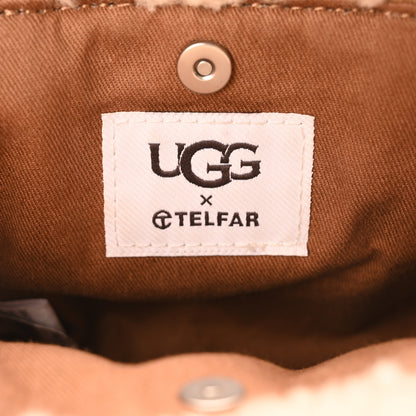 Telfar X UGG Suede shearling Small Shopping Bag Chestnut 6 of 10