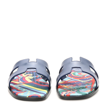 Hermes Swift Oran Sandals 40 Bleu Maritime 3 of 10