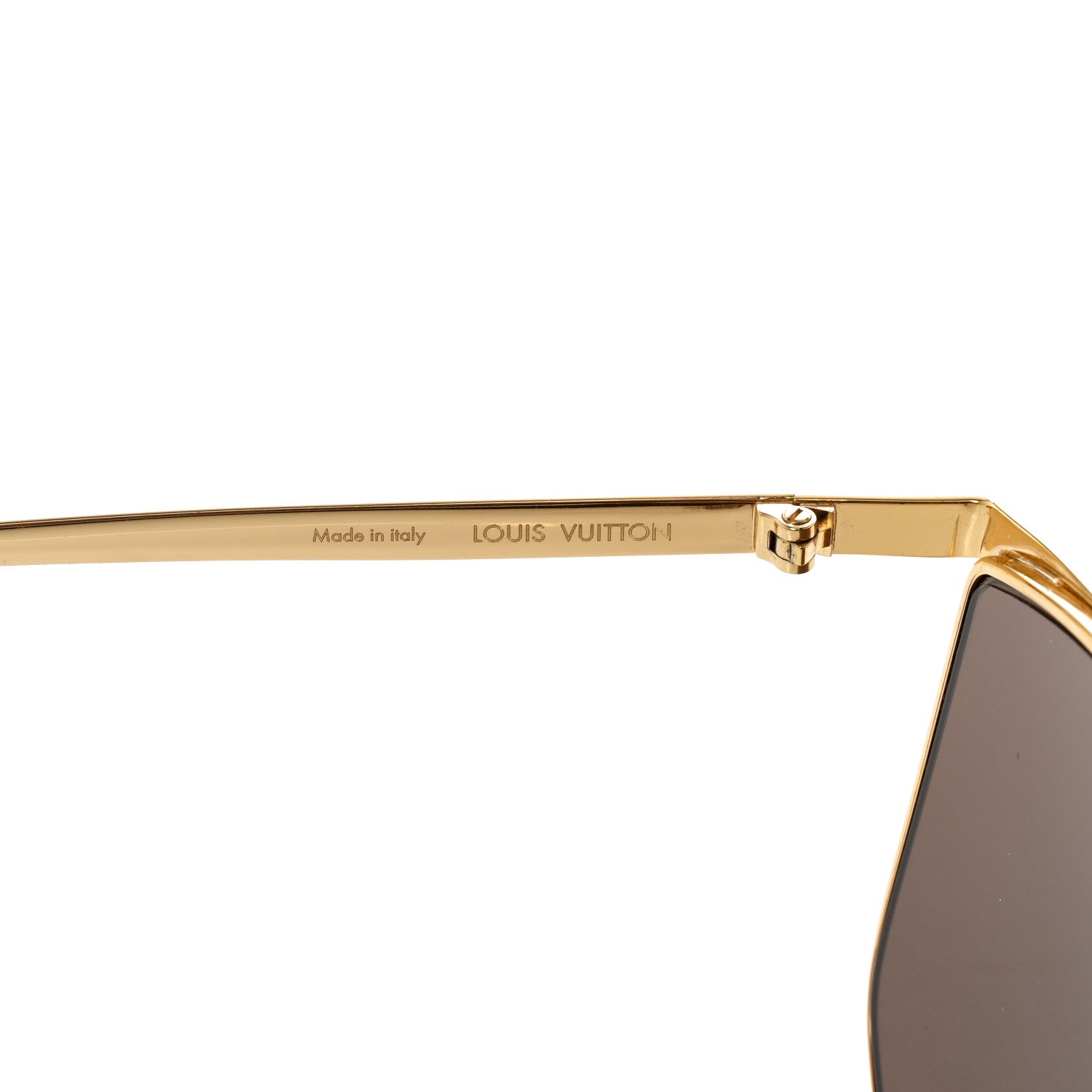 Louis Vuitton Metal LV Golden Mask Sunglasses Z1717U Gold 1206930