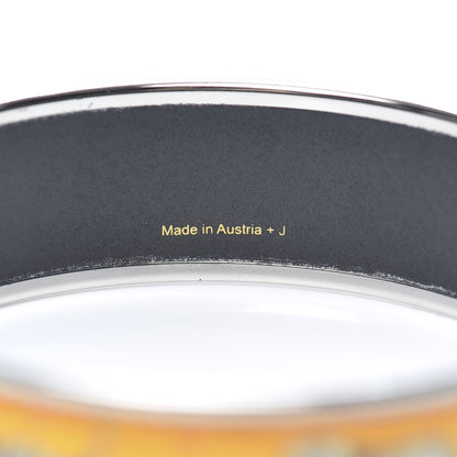 Hermes Enamel Printed Elephants Grazing Wide Bracelet 70 5 of 7