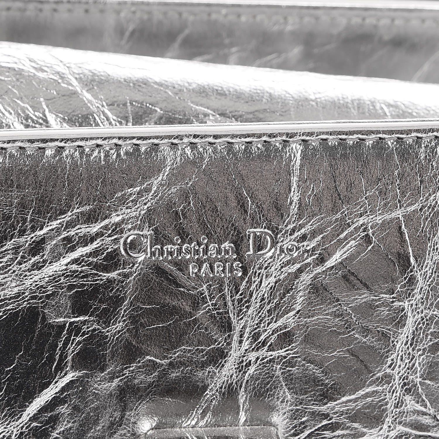 Christian Dior Metallic Calfskin Large Diorever Flap Silver 6 of 10