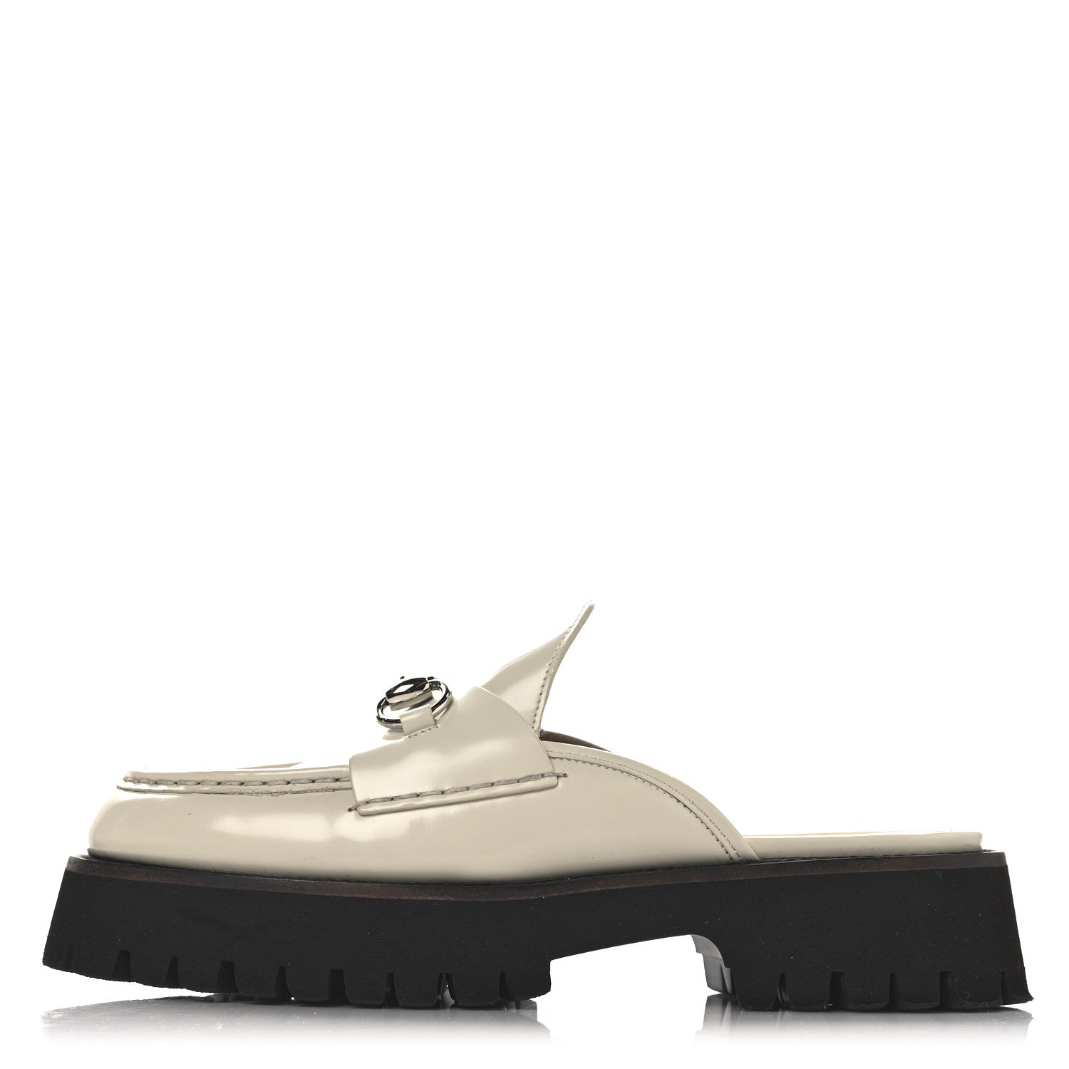 Gucci Cordovan Lux Horsebit Platform Mules 39.5 Mystic White 1 of 12