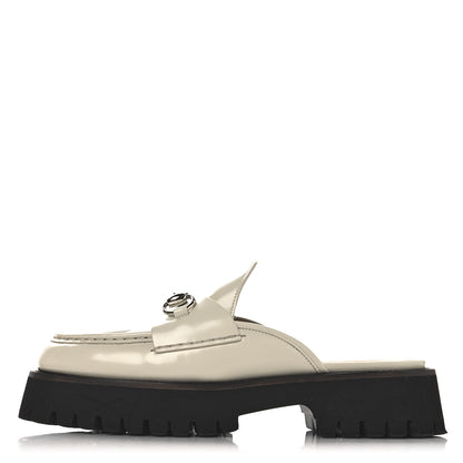 Gucci Cordovan Lux Horsebit Platform Mules 39.5 Mystic White 1 of 12