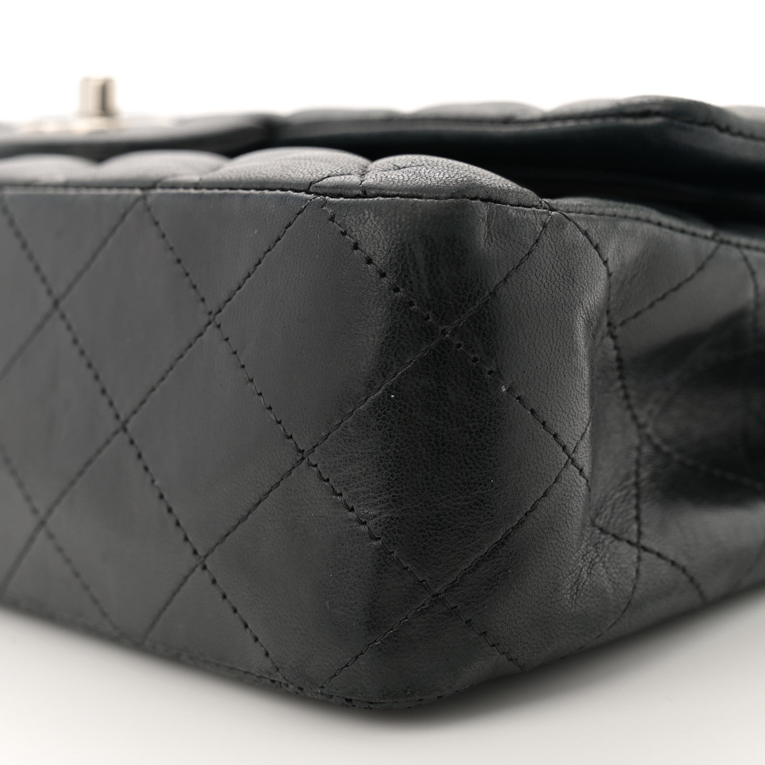 Chanel Lambskin Quilted Medium Double Flap Black 10 of 13