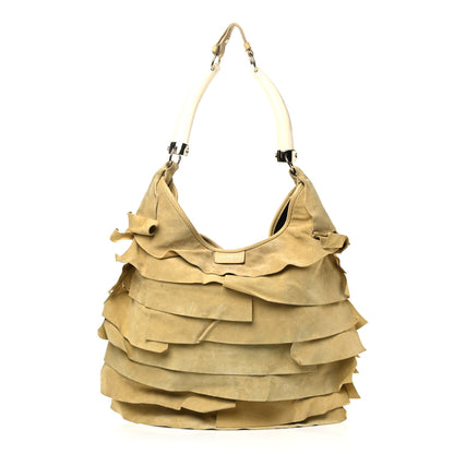 Saint Laurent Suede Ruffle Small Saint Tropez Beige 1 of 4