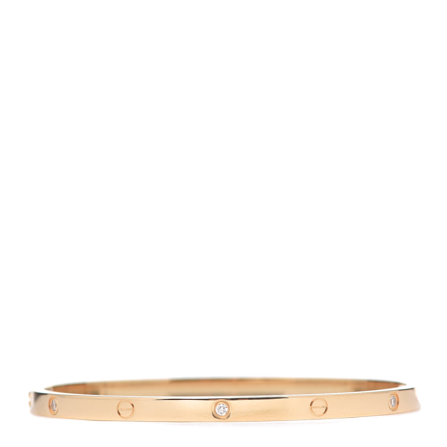 Cartier 18K Yellow Gold 6 Diamond Small LOVE Bracelet 17 3 of 7